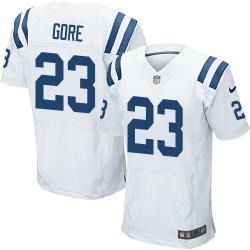 [Elite] Gore Indianapolis Football Team Jersey -Indianapolis #23 Frank Gore Jersey (White)