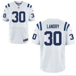 [Elite] Landry Indianapolis Football Team Jersey -Indianapolis #30 LaRon Landry Jersey (White)