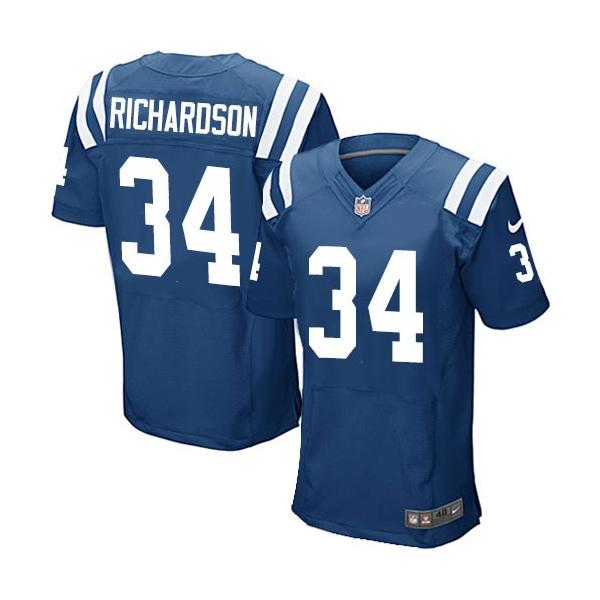 [Elite] Richardson Indianapolis Football Team Jersey -Indianapolis #34 Trent Richardson Jersey (Blue)