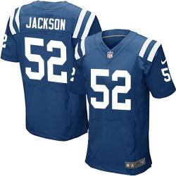 [Elite] Jackson Indianapolis Football Team Jersey -Indianapolis #52 D'Qwell Jackson Jersey (Blue)