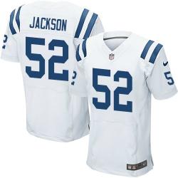 [Elite] Jackson Indianapolis Football Team Jersey -Indianapolis #52 D'Qwell Jackson Jersey (White)