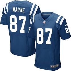 [Elite] Wayne Indianapolis Football Team Jersey -Indianapolis #87 Reggie Wayne Jersey (Blue)