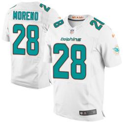 [Elite] Moreno Miami Football Team Jersey -Miami #28 Knowshon Moreno Jersey (White, new)