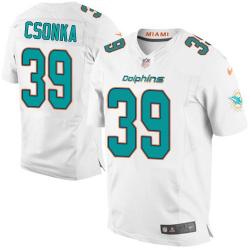 [Elite] Csonka Miami Football Team Jersey -Miami #39 Larry Csonka Jersey (White, new)
