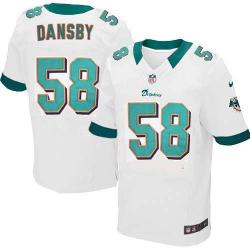 [Elite] Dansby Miami Football Team Jersey -Miami #58 Karlos Dansby Jersey (White)