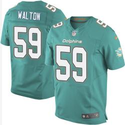 [Elite] Walton Miami Football Team Jersey -Miami #59 J.D. Walton Jersey (Green)