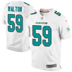 [Elite] Walton Miami Football Team Jersey -Miami #59 J.D. Walton Jersey (White)