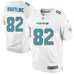 [Elite] Hartline Miami Football Team Jersey -Miami #82 Brian Hartline Jersey (White)