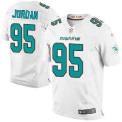 [Elite] Jordan Miami Football Team Jersey -Miami #95 Dion Jordan Jersey (White, new)